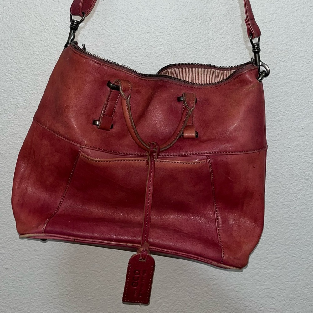 Coach Red Leather Crossbody Bag